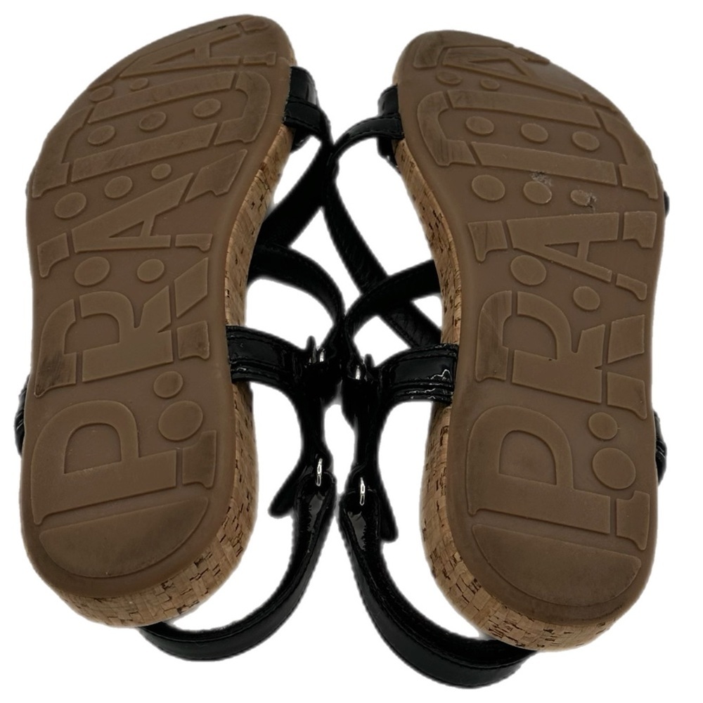 Prada Linea Rossa Cork & Patent Leather Strap Sandals | Size 39.5 - Picture 5 of 6
